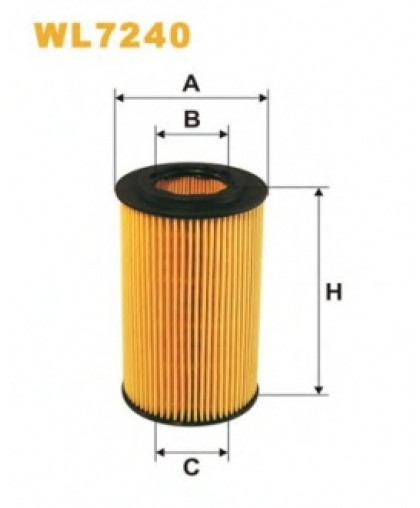 Фильтрующий элемент масляного фильтра MB - SPRINTER, VITO WL7240 WIX FILTERS