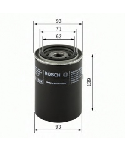 Фильтр масляный H=142mm FORD Scorpio 2,5D 93-98; ALFA ROMEO2,0-2,5; ROVER [-] 0451203194 BOSCH
